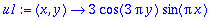 u1 := proc (x, y) options operator, arrow; 3*cos(3*Pi*y)*sin(Pi*x) end proc